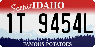 ID license plate 1T9454L