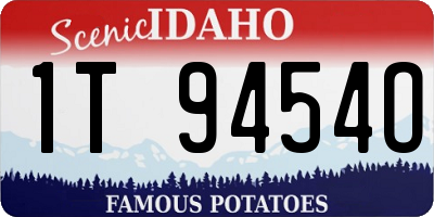 ID license plate 1T9454O