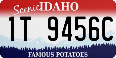 ID license plate 1T9456C