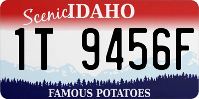 ID license plate 1T9456F