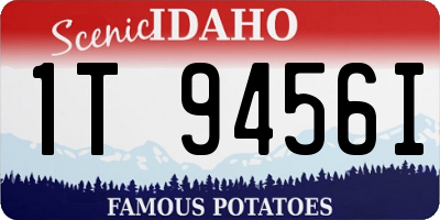 ID license plate 1T9456I