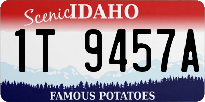 ID license plate 1T9457A