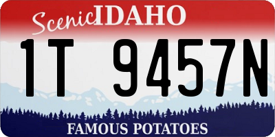 ID license plate 1T9457N