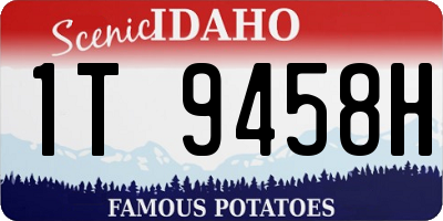 ID license plate 1T9458H