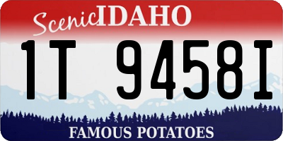 ID license plate 1T9458I