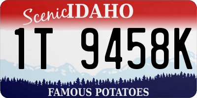 ID license plate 1T9458K