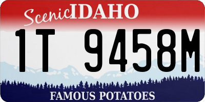 ID license plate 1T9458M