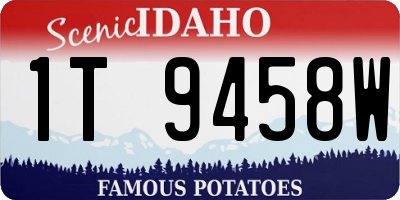 ID license plate 1T9458W