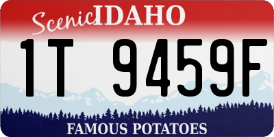 ID license plate 1T9459F