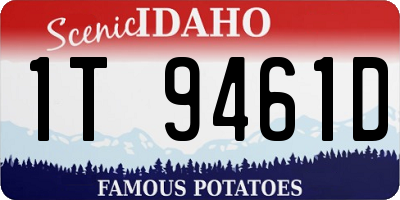 ID license plate 1T9461D