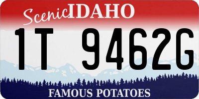 ID license plate 1T9462G