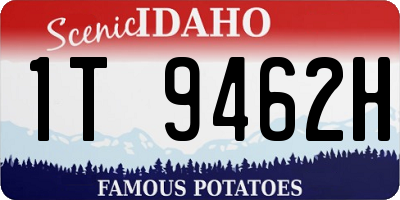 ID license plate 1T9462H