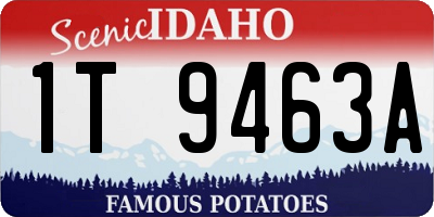 ID license plate 1T9463A