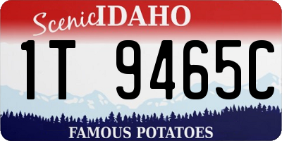 ID license plate 1T9465C