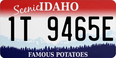 ID license plate 1T9465E