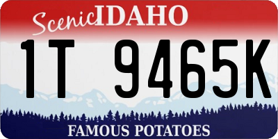 ID license plate 1T9465K