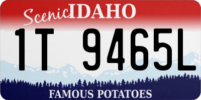 ID license plate 1T9465L