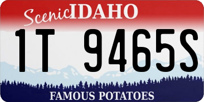 ID license plate 1T9465S