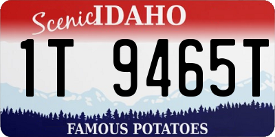 ID license plate 1T9465T