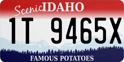 ID license plate 1T9465X