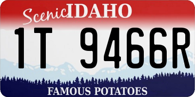 ID license plate 1T9466R