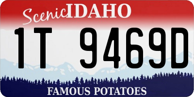 ID license plate 1T9469D