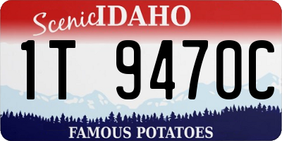 ID license plate 1T9470C