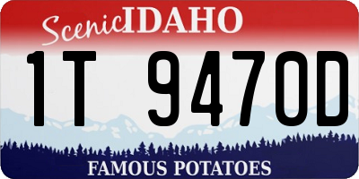 ID license plate 1T9470D