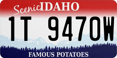 ID license plate 1T9470W