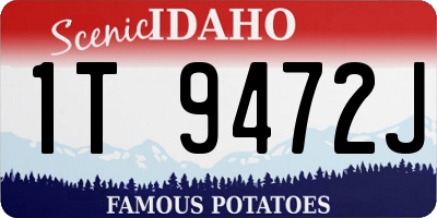 ID license plate 1T9472J
