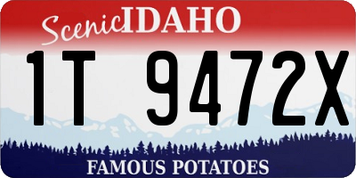ID license plate 1T9472X