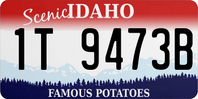 ID license plate 1T9473B