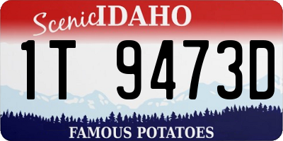 ID license plate 1T9473D