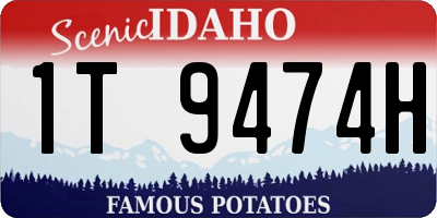 ID license plate 1T9474H