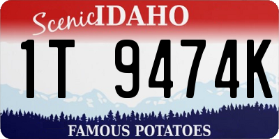 ID license plate 1T9474K