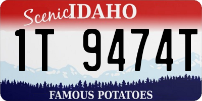 ID license plate 1T9474T