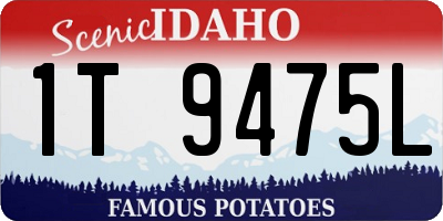 ID license plate 1T9475L