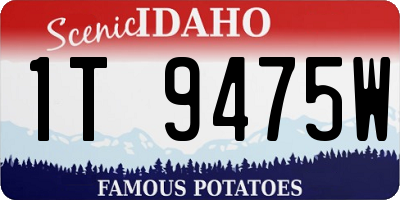 ID license plate 1T9475W