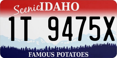 ID license plate 1T9475X