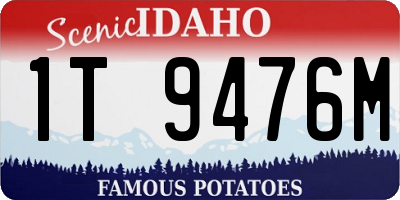 ID license plate 1T9476M