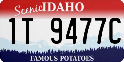 ID license plate 1T9477C