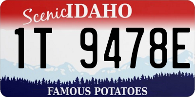 ID license plate 1T9478E