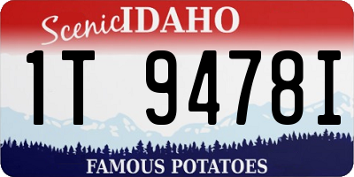 ID license plate 1T9478I