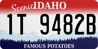 ID license plate 1T9482B