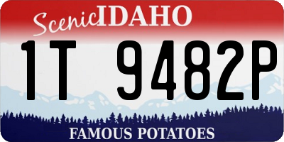 ID license plate 1T9482P