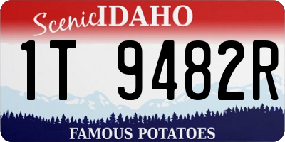 ID license plate 1T9482R