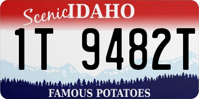 ID license plate 1T9482T