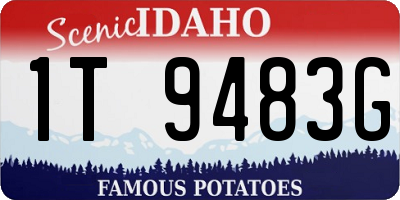 ID license plate 1T9483G