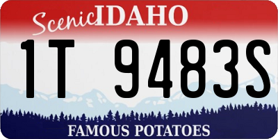 ID license plate 1T9483S