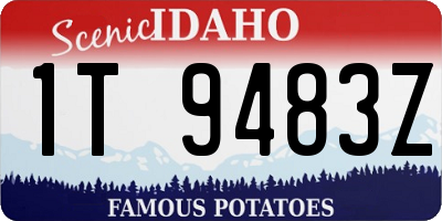 ID license plate 1T9483Z